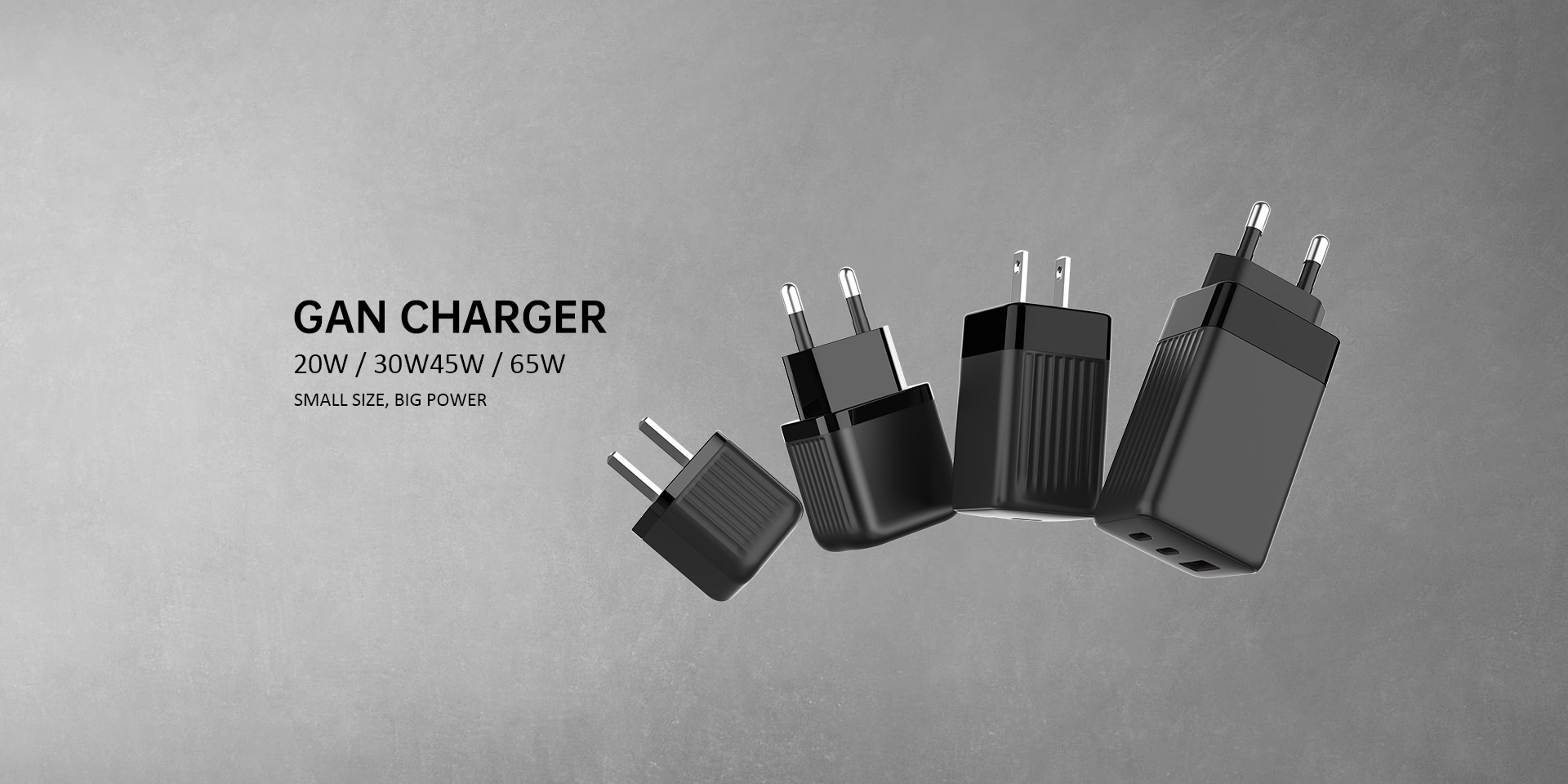 Three magic tools help to ensure worry-free power: fast charger, portable charger and car charger